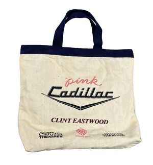 VTG Pink Cadillac Movie Canvas Bag Clint Eastwood AMC Theatres Warner Bros. RARE